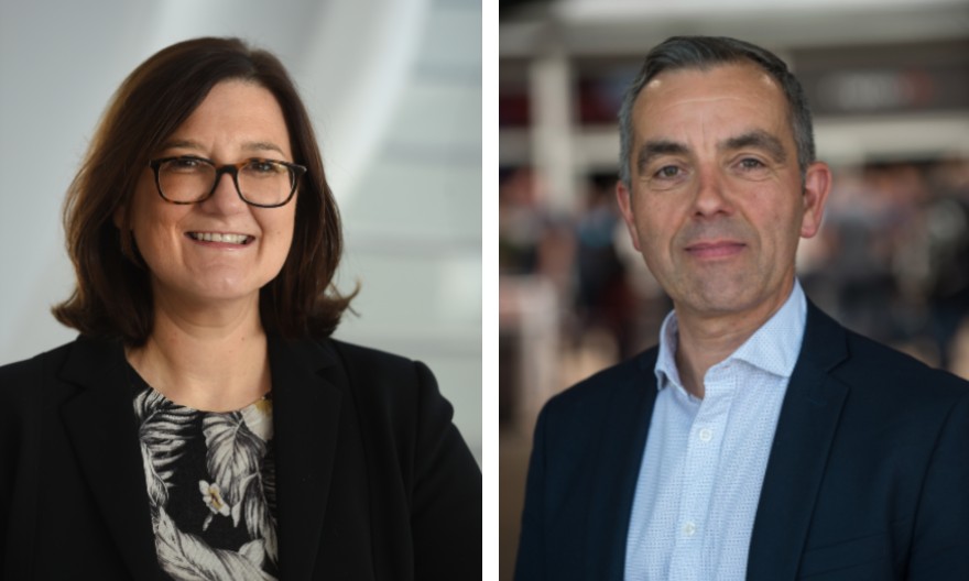 Rémy Ostermann, président de KNX France et Béatrice Gravier, directrice du salon EquipHotel