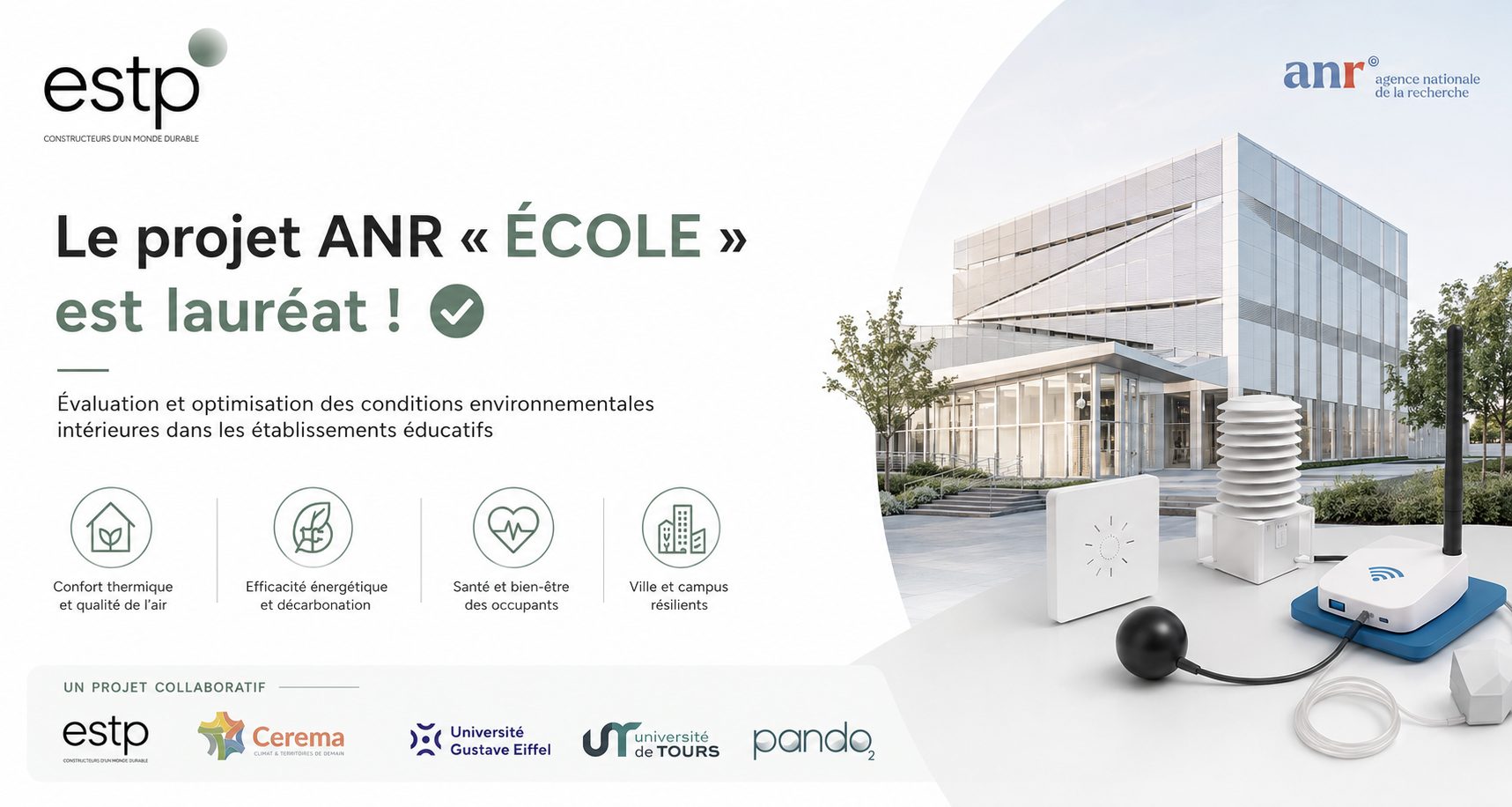 Projet ÉCOLE : Le bâtiment éducatif face au défi climatique